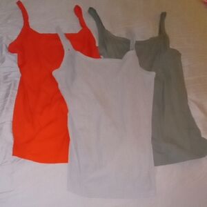 [3-Pack] No Boundaries Red + Gray + Green Women's Camisoles